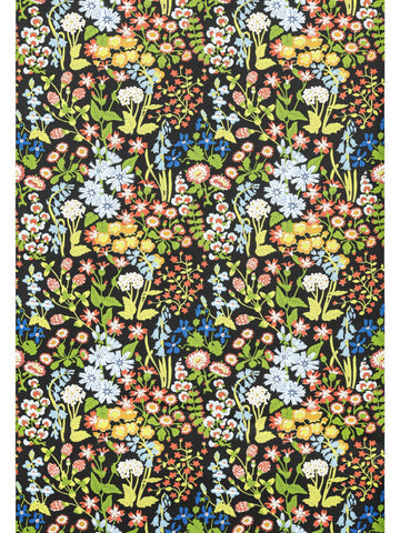 scalamandre - nymph floral black multi wallpaper - gw 0002wp88586