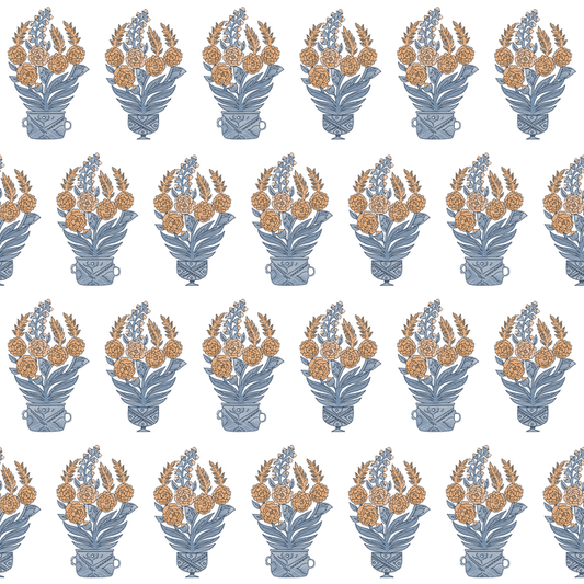 Gaston Y Daniela - Celorio wallpaper - Azul/Teja - LCW1020.001.0