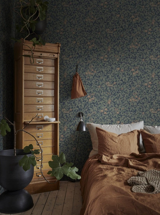Linnea Midnight Blue - 838-76 - Sandberg Wallpaper