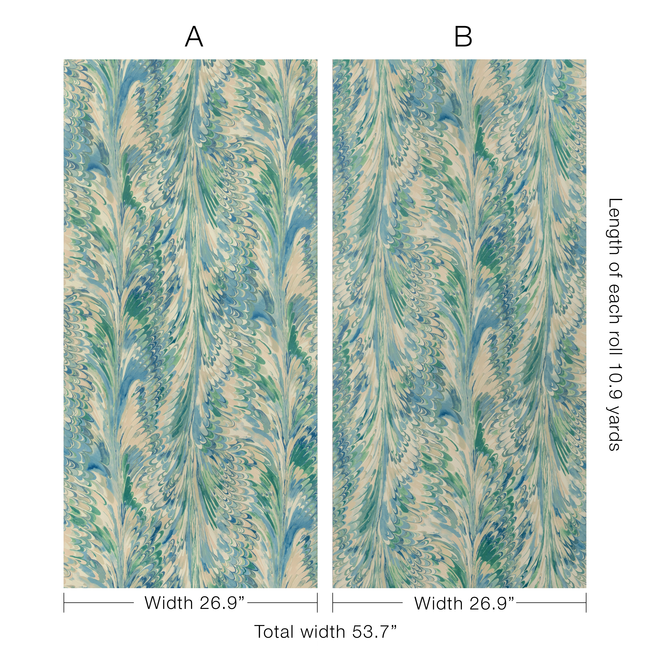 lee jofa - taplow paper - marine/sand - p2019103.516.0