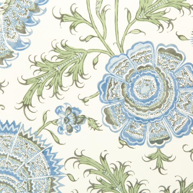 lee jofa - indiennes floral wallpaper - sea - p2022112.530.0