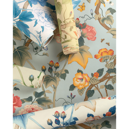 Lee Jofa - Gardenia Paper - Blue/Red - P2023128.195.0