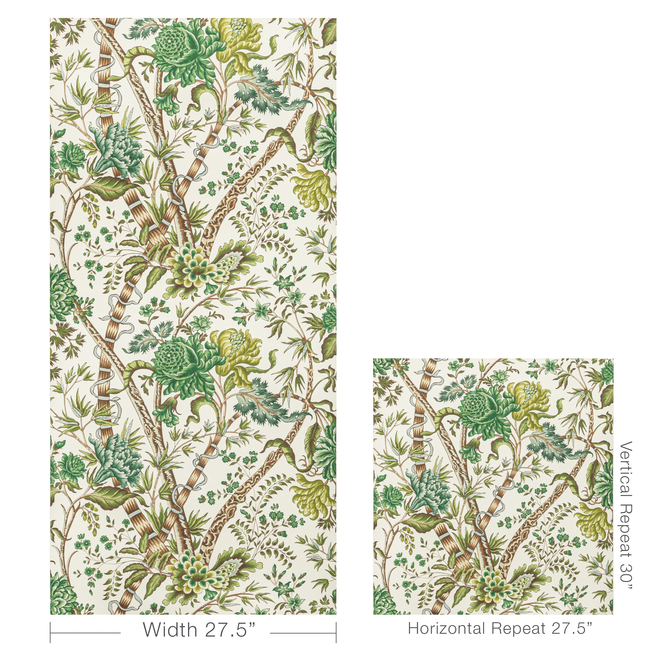 brunschwig & fils - luberon - green/leaf - p8022100.333.0