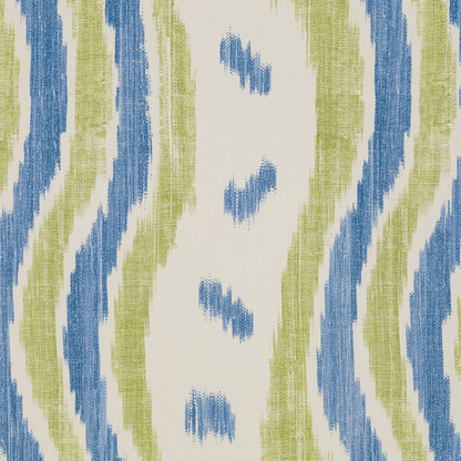 Lee Jofa - Ikat Stripe wallpaper - Blue/Lime - PBFC-3531.523.0