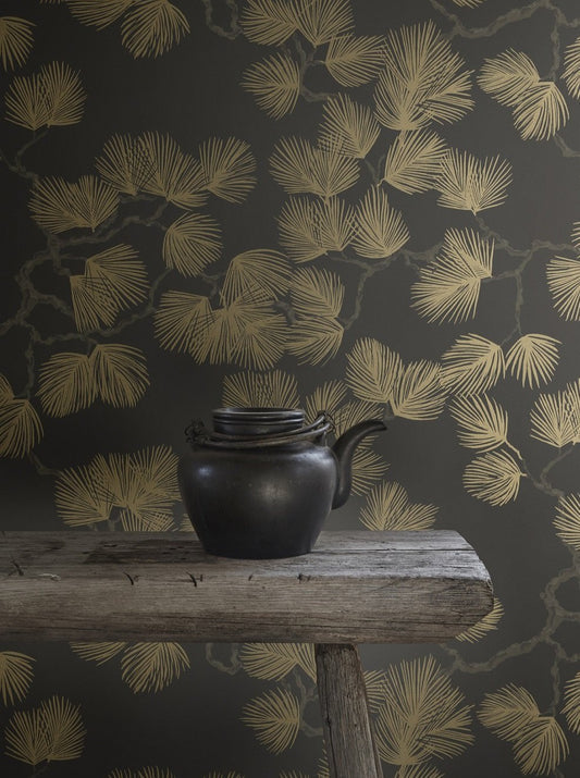 Pine, Black - 804-99 - Sandberg Wallpaper