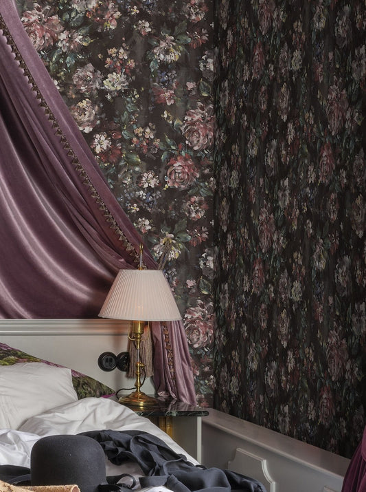 jardin, red velvet - r17431 - sandberg wallpaper