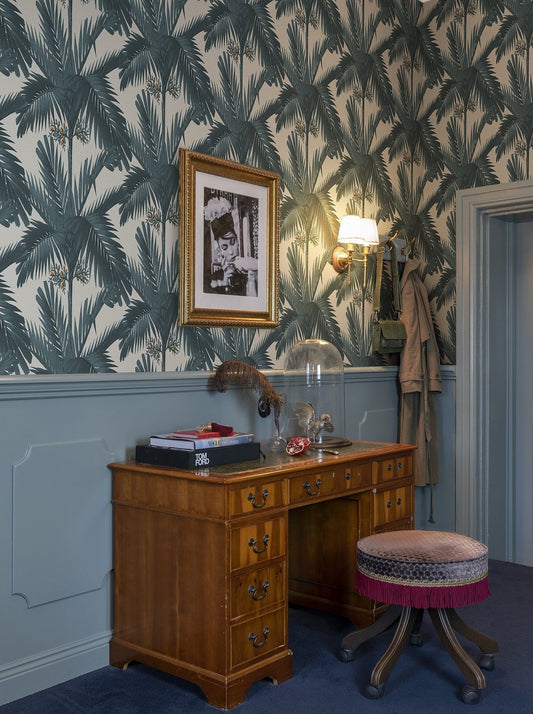 Palm Spring, Teal R17571 - Sandberg Wallpaper