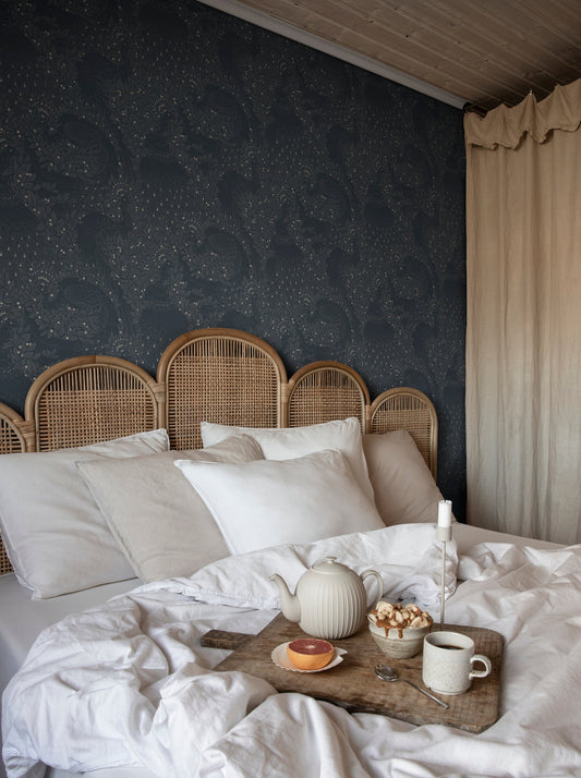evelina indigo blue - s10126 - sandberg wallpaper