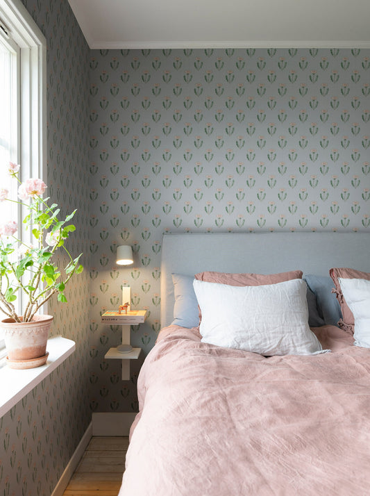 maskrosen soft blue - s10138 - sandberg wallpaper