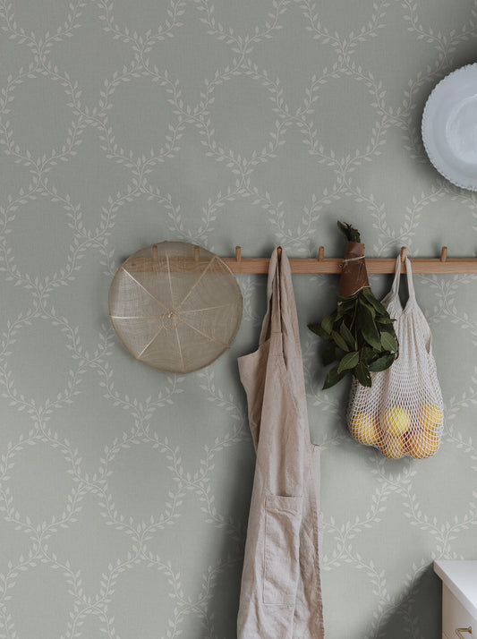 Wilma Sage Green - S10201 - Sandberg Wallpaper