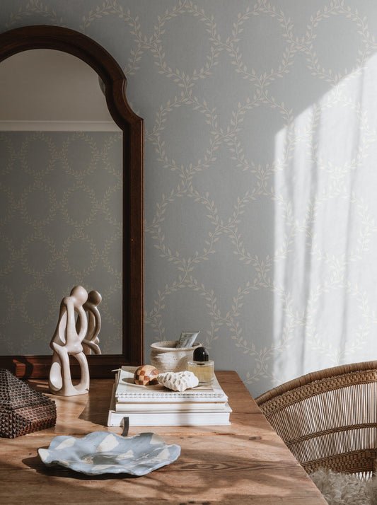 Wilma Misty Blue - S10202 - Sandberg Wallpaper