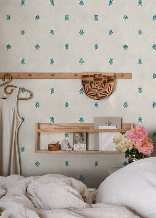 audrey, blue - s10452 - sandberg wallpaper