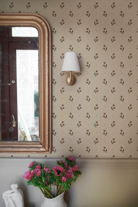 Siv Burgundy - S10471 - Sandberg Wallpaper