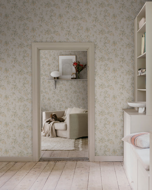 Lovisa, Spring Green - S10505 - Sandberg Wallpaper