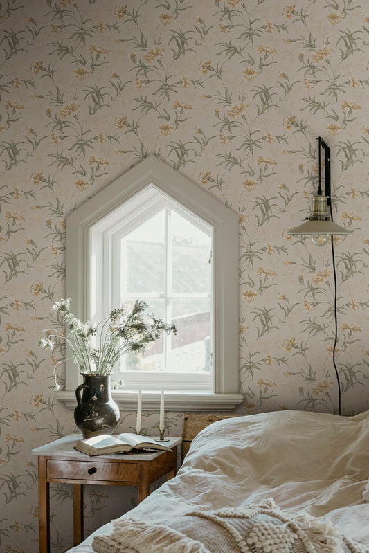 Emilie, Honey - S10562 - Sandberg Wallpaper