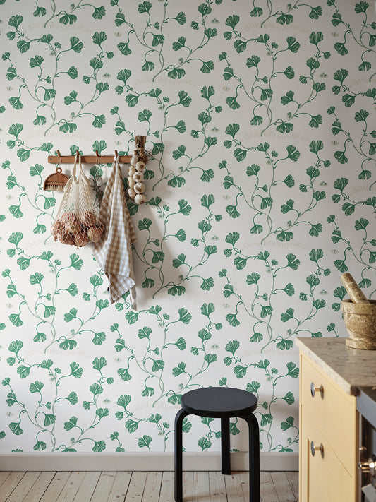ebba, green - s10617 - sandberg wallpaper