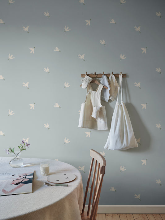 Frida, Light Blue - S10624 - Sandberg Wallpaper