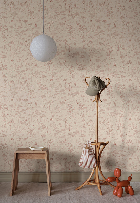 hollie, terracotta - s10641 - sandberg wallpaper