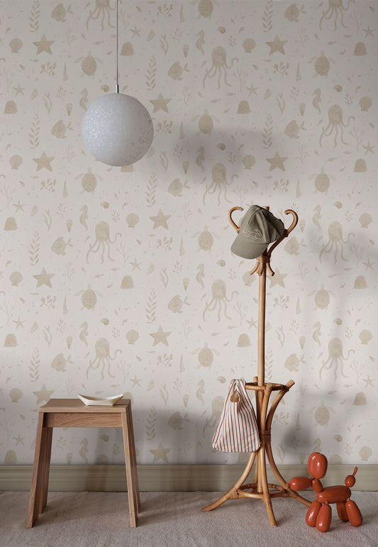 della, beige - s10716 - sandberg wallpaper