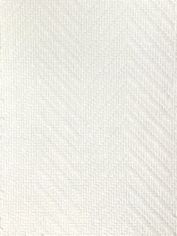 Scalamandre - G1192 Basket Weave White Wallpaper - SC 0001G1192