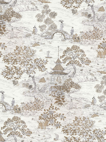 Scalamandre - Satomi Pewter Wallpaper - SC 0001WP88554