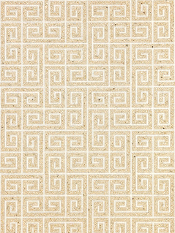 Scalamandre - Fret Mosaic Grasscloth Sand Wallpaper - SC 0001WP88557
