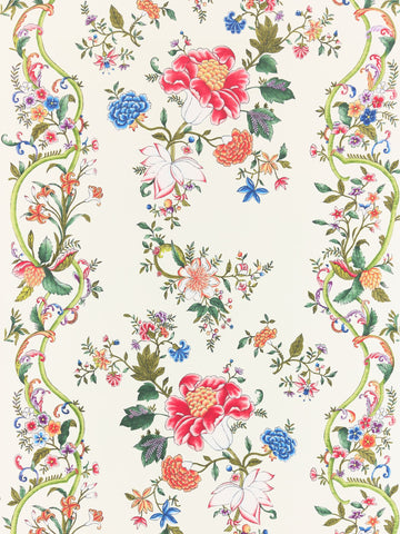 scalamandre - camellia trellis cream multi wallpaper - sc 0001wp88566