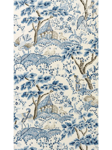 scalamandre - kelmescott porcelain wallpaper - sc 0001wp88588