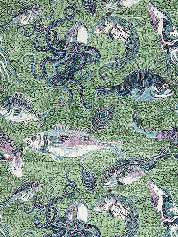 scalamandre - mikonos blue and green wallpaper - sc 0002wp81545