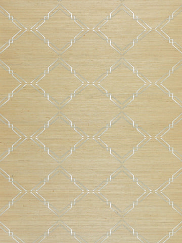 Scalamandre - Monroe Embroidered Grasscloth Papyrus Wallpaper - SC 0002WP88383