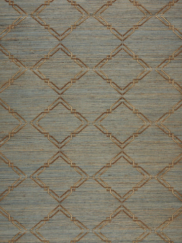 Scalamandre - Monroe Embroidered Grasscloth Bronze Wallpaper - SC 0003WP88383