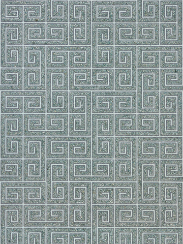 scalamandre - fret mosaic grasscloth mineral wallpaper - sc 0003wp88557