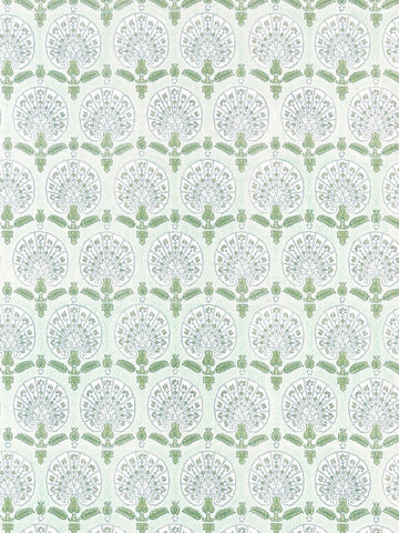 scalamandre - karanfil block print green tea wallpaper - sc 0003wp88560
