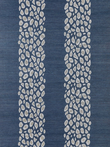 scalamandre - catwalk embellished grasscloth midnight wallpaper - sc 0004wp88446