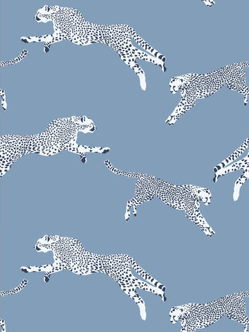 scalamandre - leaping cheetah cloud nine wallpaper - sc 0004wp88449