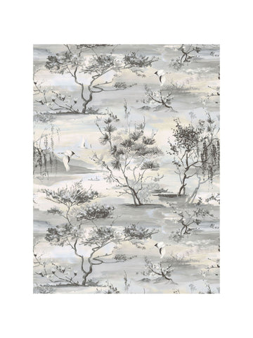 Scalamandre - Sagimai Charcoal Wallpaper - SC 0004WP88451