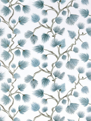 scalamandre - pignoli teal wallpaper - sc 0004wp88593d