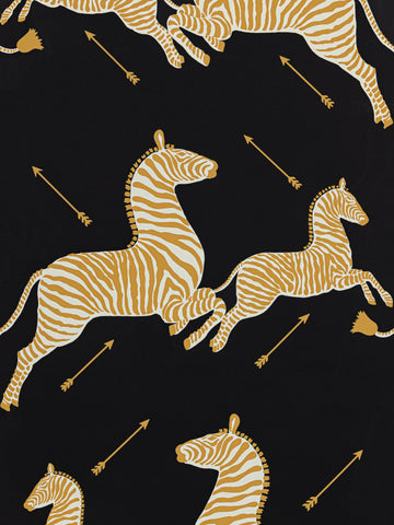 scalamandre - zebras vinyl black wallpaper - sc 0005wp81388mv
