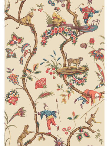 scalamandre - chinoise exotique ecru wallpaper - sc 0005wp81547