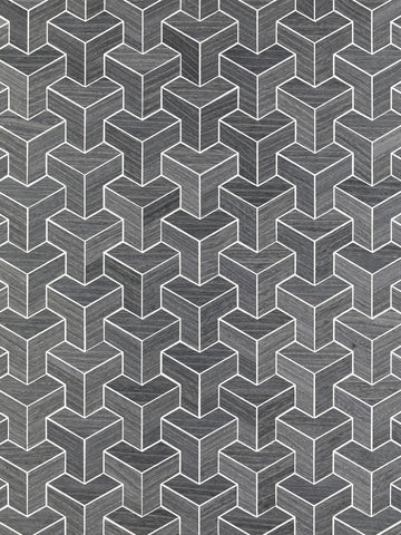 scalamandre - forte wood steel wallpaper - sc 0005wp88472