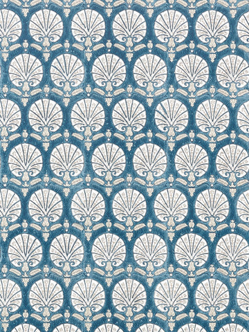 Scalamandre - Karanfil Block Print Indigo Wallpaper - SC 0005WP88560