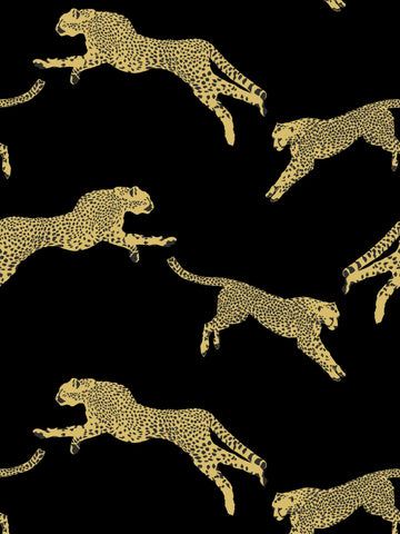 scalamandre - leaping cheetah black magic wallpaper - sc 0006wp88449d