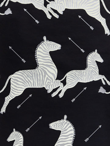 Scalamandre - Zebras Vinyl Black and Silver Wallpaper - SC 0009WP81388MV