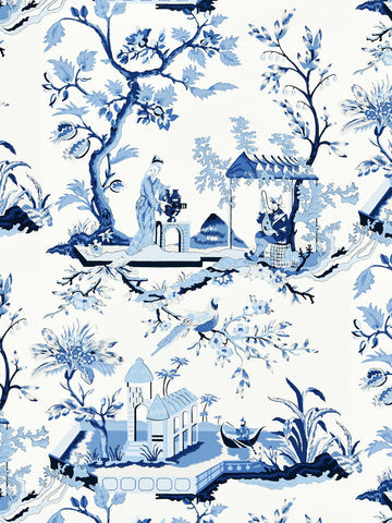 scalamandre - chin ling porcelain wallpaper - sc 0012wp81212