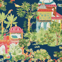 t20823 | mystic garden, eden navy - thibaut wallpaper