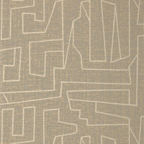T41034 | Matrix, Metallic Gold and Grey - Thibaut Wallpaper