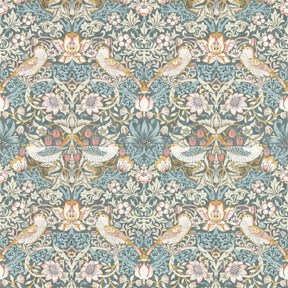 Clarke & Clarke - Strawberry Thief - Slate wallpaper - W0171/05.CAC.0