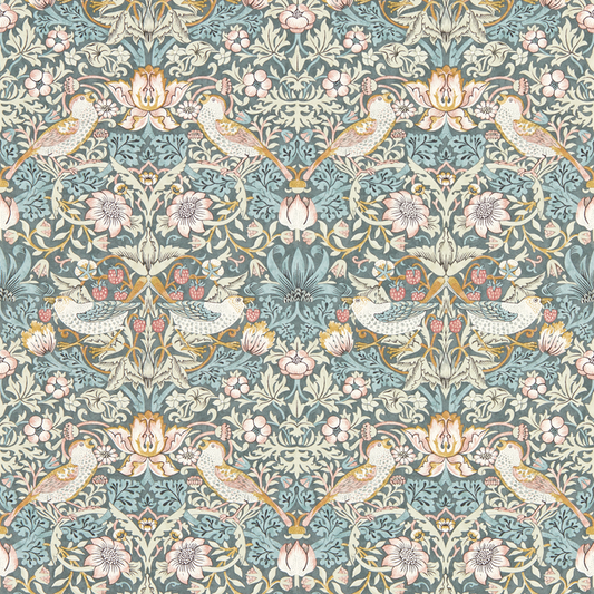 Clarke & Clarke - Strawberry Thief - Slate wallpaper - W0171/05.CAC.0