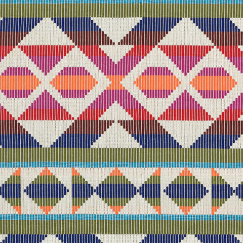 Berber Blanket Fuchsia and Navy Fabric - W712028 - Thibaut Fabric