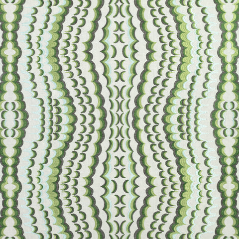 Ebru Embroidery Green Fabric - W72984 - Thibaut Fabric